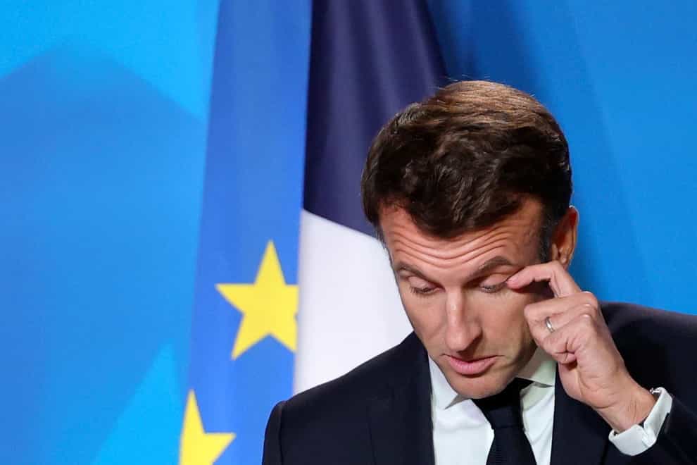 French President Emmanuel Macron (Olivier Matthys/AP)