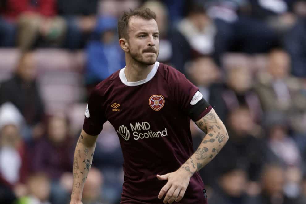 Andy Halliday could return for Hearts (Richard Sellers/PA)