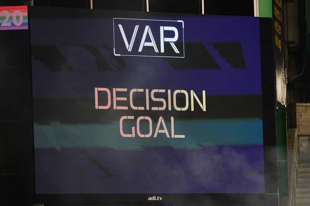 VAR was in action at Easter Road (Jane Barlow/PA)