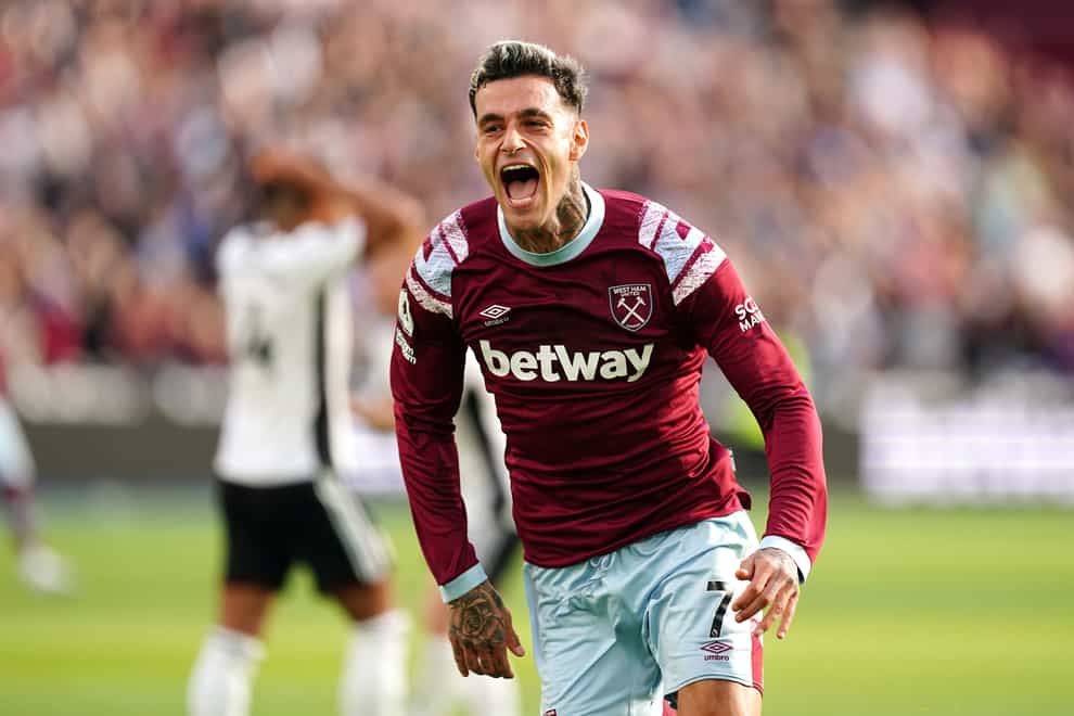 Gianluca Scamacca has earned praise from West Ham team-mate Declan Rice (Mike Egerton/PA)