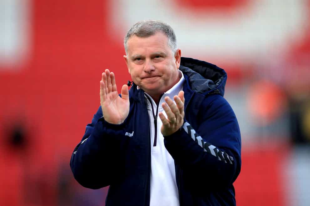 Coventry City manager Mark Robins applauds (Bradley Collyer/PA)