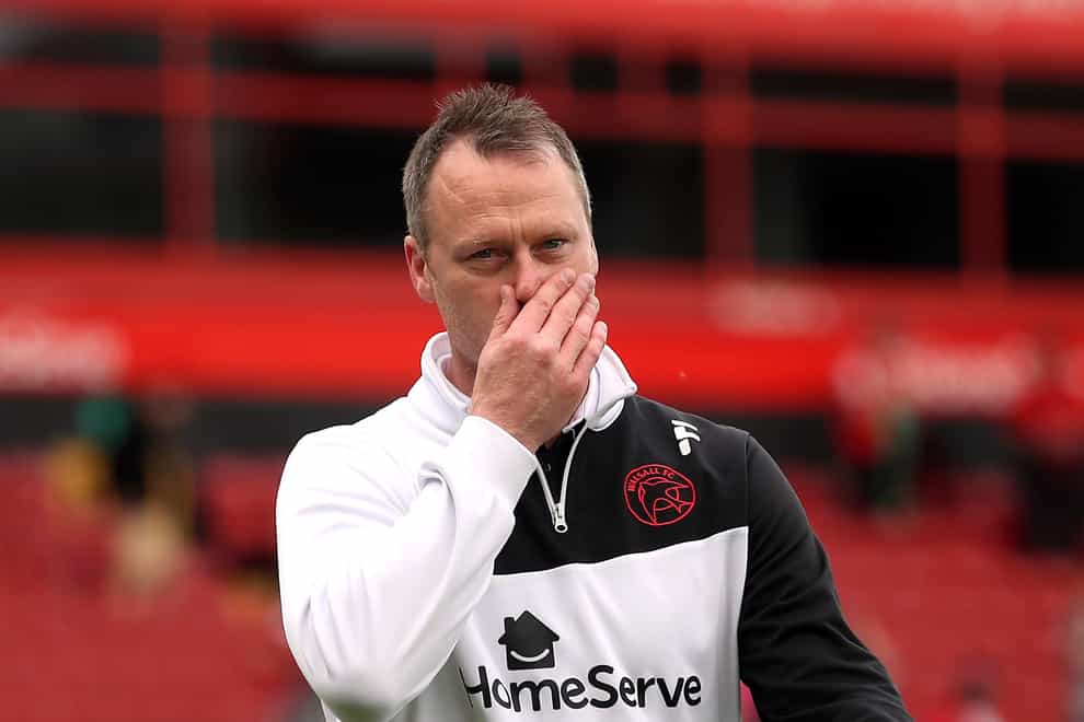 Walsall manager Michael Flynn was fuming at the performance of the referee (Isaac Parkin/PA)