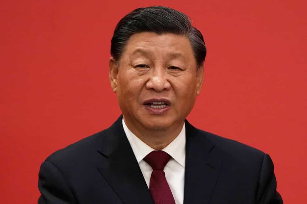 Chinese President Xi Jinping address the party congress (Ng Han Guan/AP)