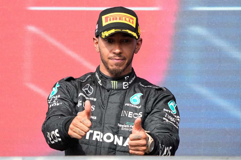 Lewis Hamilton lost out to Max Verstappen at the United States Grand Prix (Charlie Neibergall/AP)