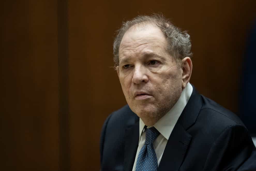 Former film producer Harvey Weinstein appears in court at the Clara Shortridge Foltz Criminal Justice Center in Los Angeles (Etienne Laurent/Pool Photo via AP/PA)