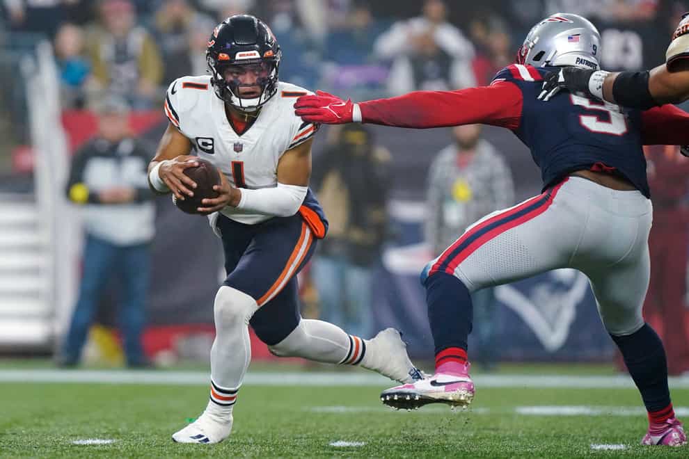 Chicago’s defence proved the difference as the Bears defeated the New England Patriots 33-14 on Monday night (Steven Senne/AP)