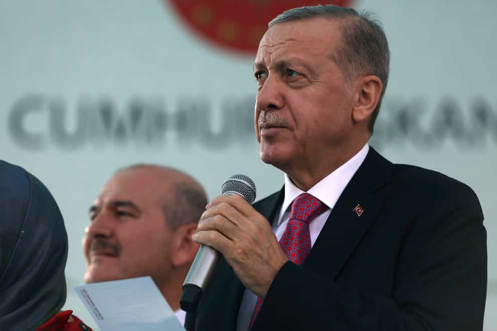 Turkish President Recep Tayyip Erdogan (Burhan Ozbilici/AP/PA)