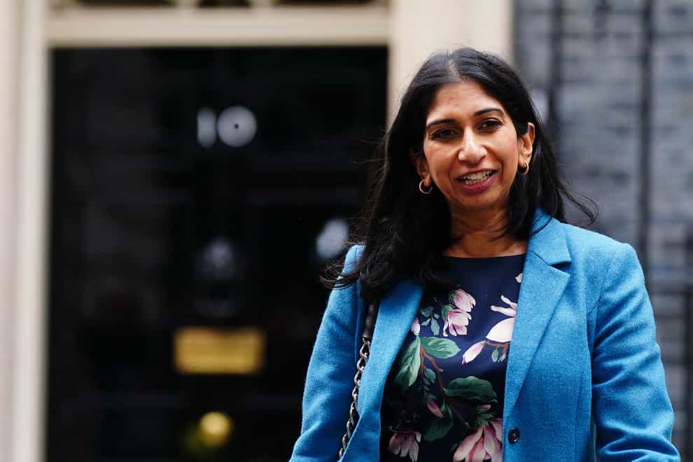 Home Secretary Suella Braverman after the first Cabinet meeting with Rishi Sunak as Prime Minister (Victoria Jones/PA)