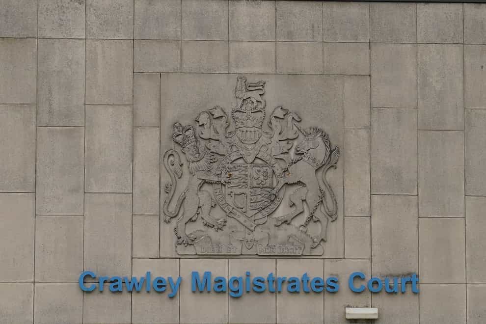 James Gumbrell, of Northbourne Close, Shoreham, appeared at Crawley Magistrates’ Court on Wednesday in connection with the death of 59-year-old Deborah Gumbrell (Steve Parsons/PA)