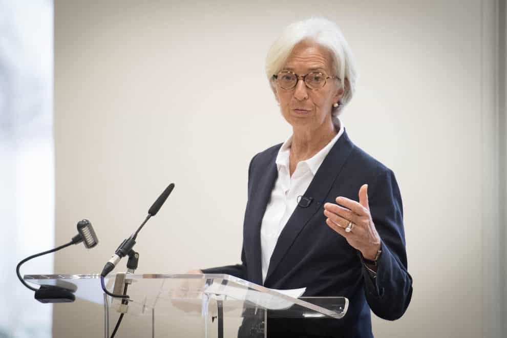 Christine Lagarde is expected to provide clues on what the ECB intends to do next (Stefan Rousseau/PA)