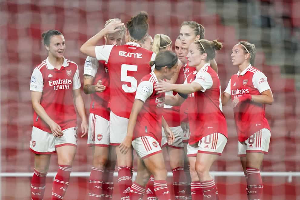 Arsenal were too good for Zurich in the Women’s Champions League (James Manning/PA)