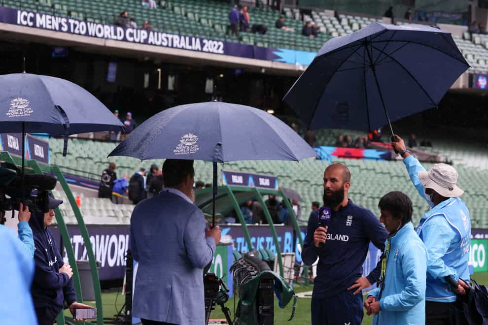 England’s bid to get their T20 World Cup campaign back on track might be doomed by the Melbourne rain (Asanka Brendon Ratnayake/AP)
