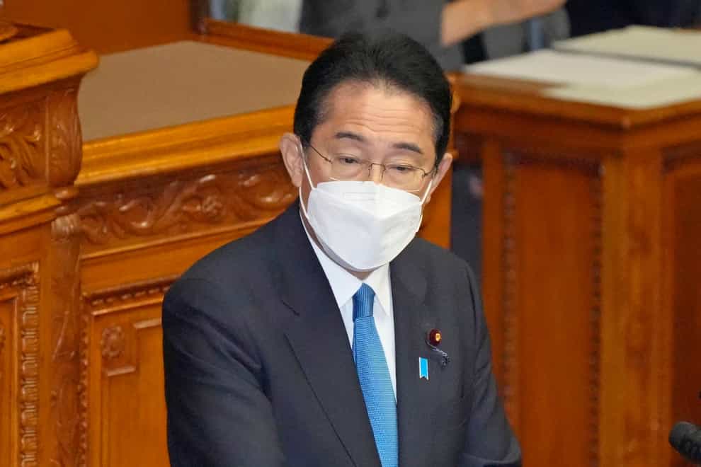 Japanese Prime Minister Fumio Kishida (Kyodo via AP)