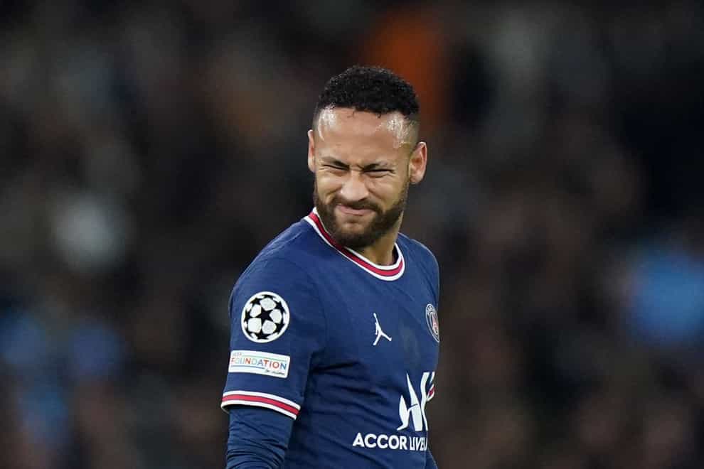 Paris Saint-Germain’s Neymar (Tim Goode/PA)