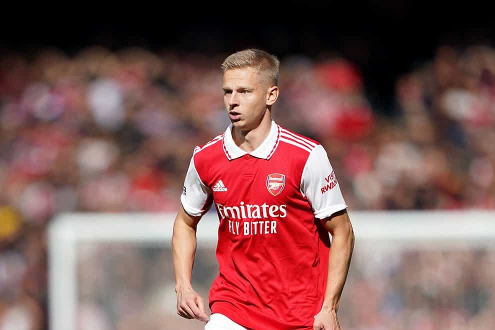 Oleksandr Zinchenko could return for Arsenal against Nottingham Forest (Zac Goodwin/PA)