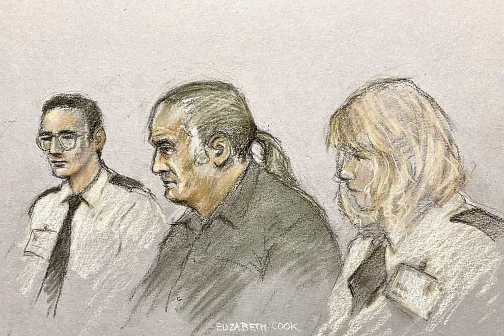 A court sketch of Steven Craig during his trial (Elizabeth Cook/PA)