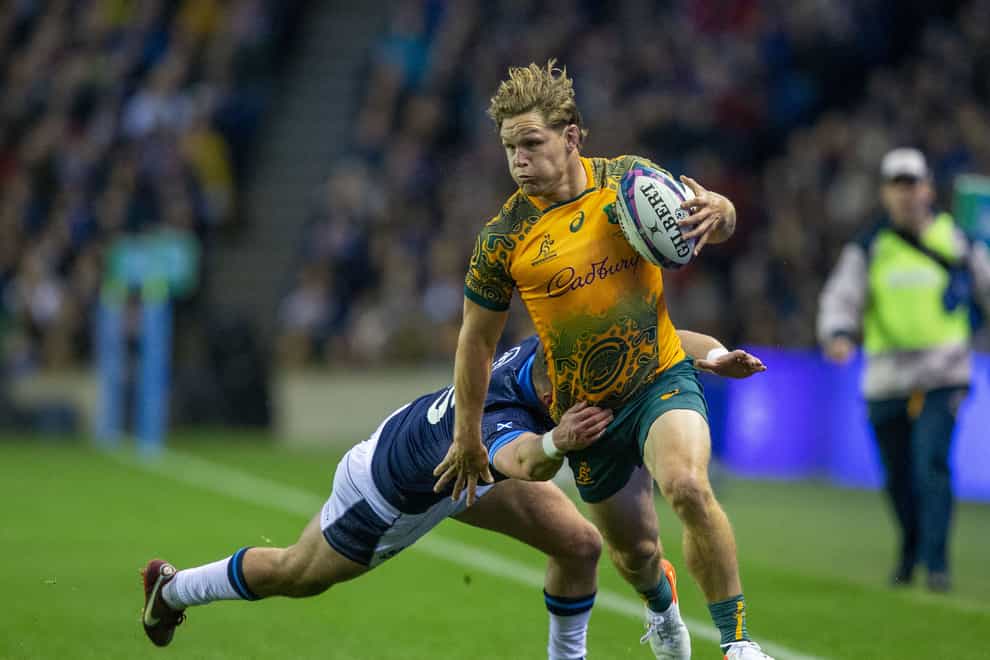 Australia’s Michael Hooper in action against Scotland (Robert Perry/PA).
