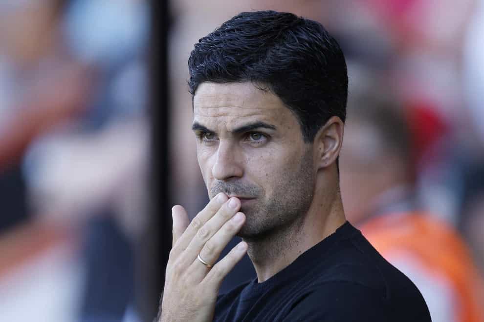 Mikel Arteta wants to see more from his strikers as Arsenal aim to move back to the top of the Premier League (Steven Paston/PA)