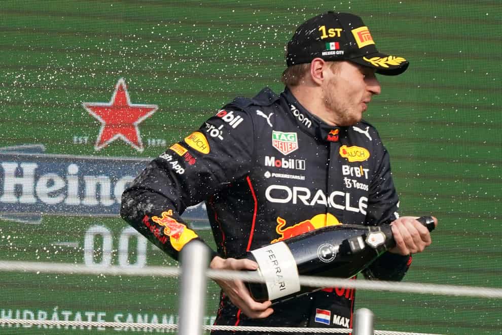 Max Verstappen celebrates his 14th win of the season (Fernando Llano/AP)