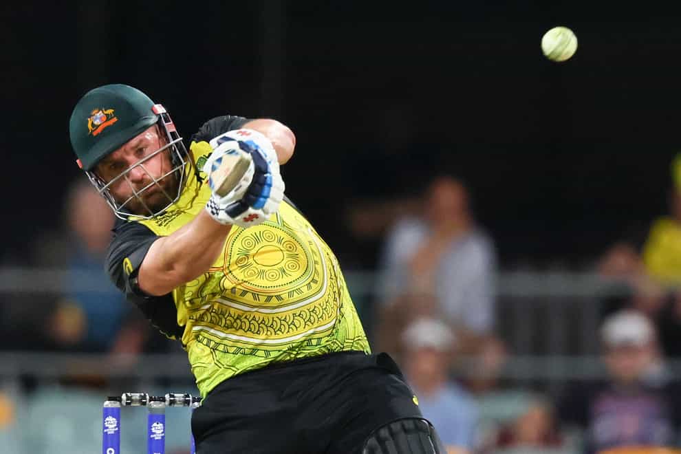 Aaron Finch hit a half-century in Australia’s win (Tertius Pickard/AP)