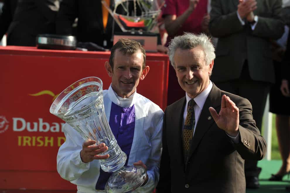 Trainer Jim Bolger and jockey Kevin Manning (Barry Cronin/PA)