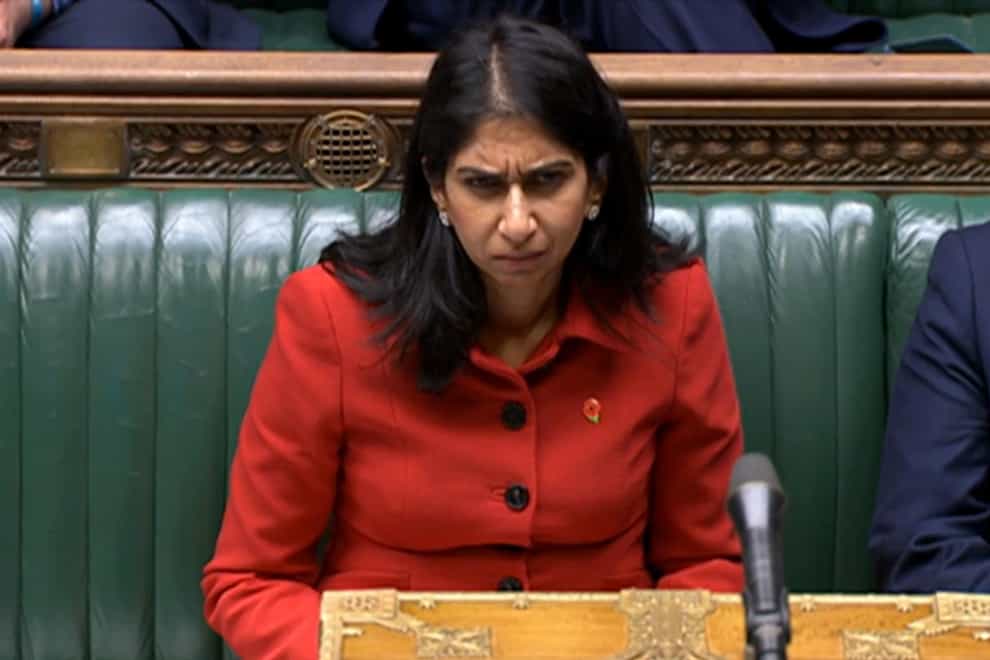 Suella Braverman claimed there is an “invasion” of England by migrants crossing the Channel, as she faced calls to quit during a stormy Commons appearance (House of Commons/PA)