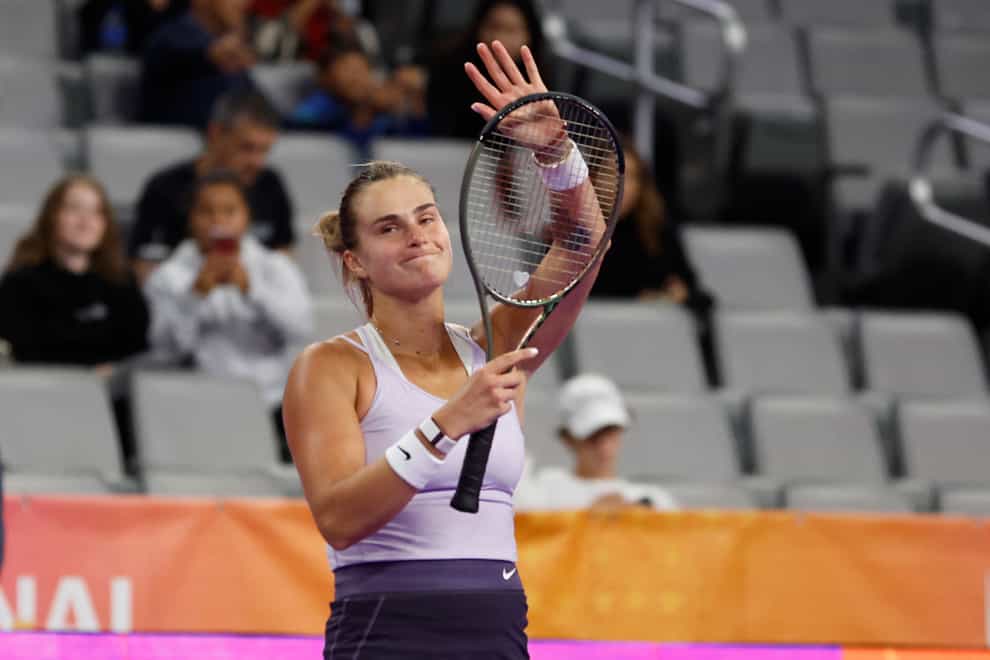 Aryna Sabalenka outlasted second seed Ons Jabeur 3-6 7-6 (5) 7-5 over almost two-and-a-half hours on the opening night of round-robin play at the WTA Finals (Tim Heitman/PA)