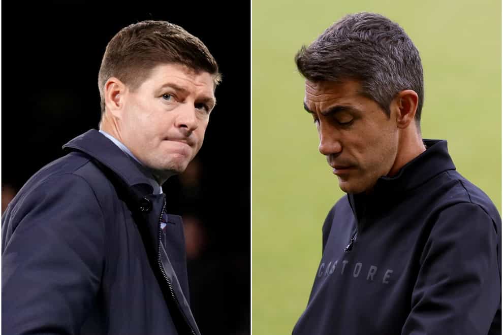 Steven Gerrard and Bruno Lage both lost their jobs after a poor run of form (PA)