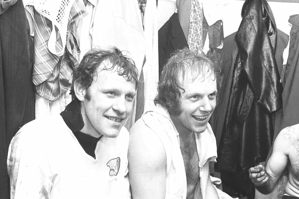 Goals from Hereford’s Ronnie Radford (left) and Ricky George knocked Newcastle out of the FA Cup in 1972 (PA)