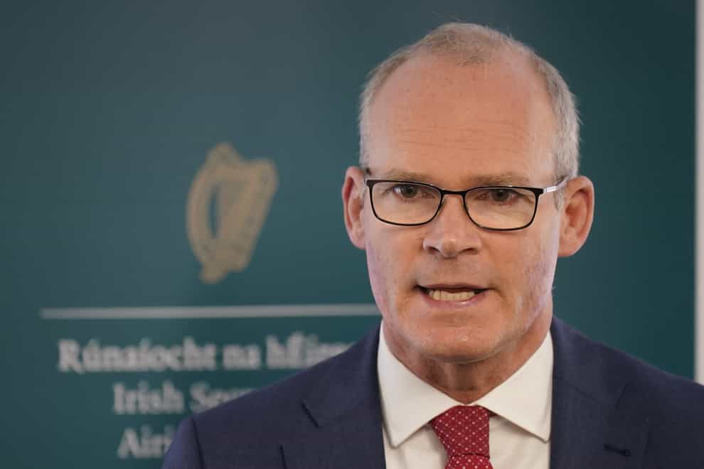 Foreign Affairs Minister Simon Coveney speaks to the media at the Irish Government Secretariat in Belfast after meeting Northern Ireland Secretary Chris Heaton-Harris to discuss the ongoing political crisis at Stormont. Picture date: Wednesday November 2, 2022.