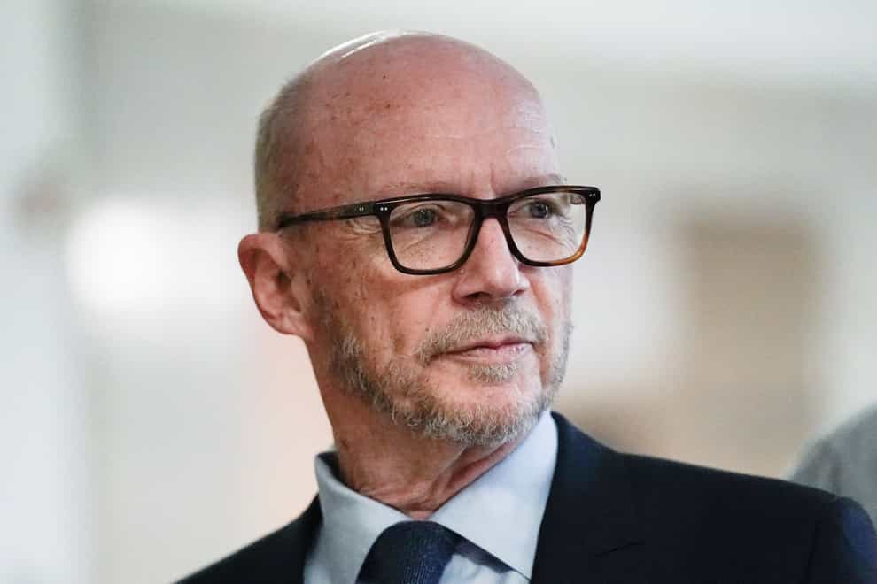 Screenwriter and film director Paul Haggis arrives at court for a sexual assault civil lawsuit, Wednesday, November 2, 2022, in New York (Julia Nikhinson/AP/PA)