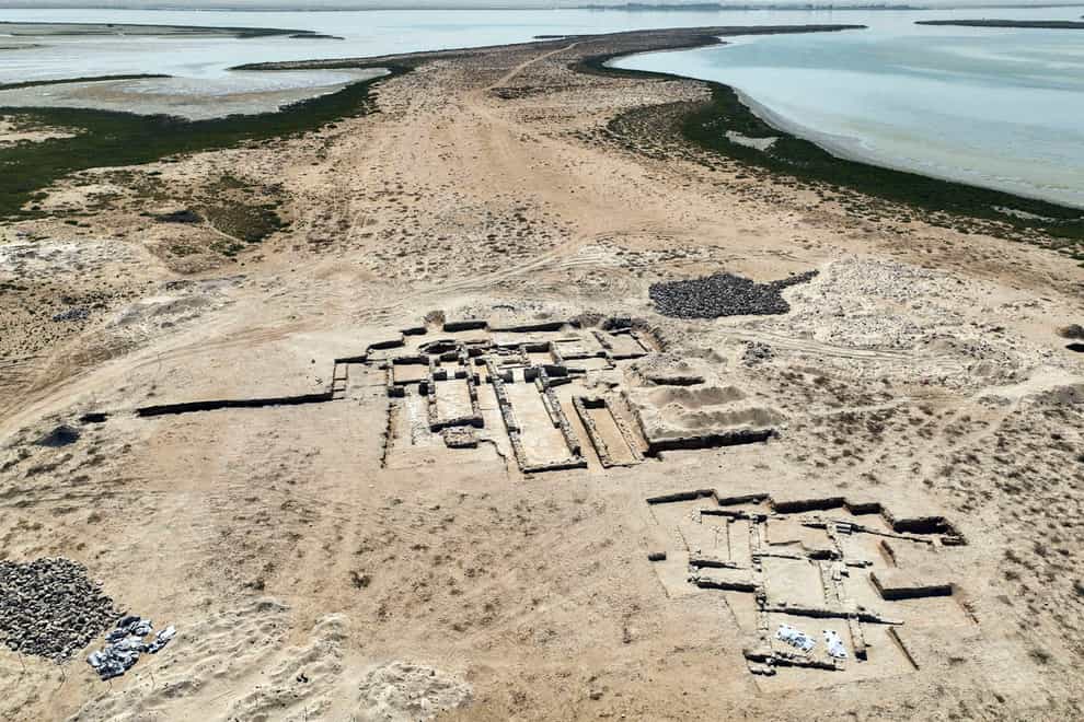 An ancient Christian monastery uncovered on Siniyah Island in Umm al-Quwain, United Arab Emirates (Nasser Muhsen Bin Tooq/Department of Archaeology and Tourism of Umm al-Quwain/AP)