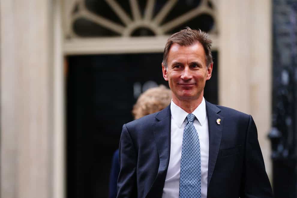 Chancellor of the Exchequer Jeremy Hunt, leaves Downing Street, Westminster, London, following the first Cabinet meeting with Rishi Sunak as Prime Minister. Picture date: Wednesday October 26, 2022.