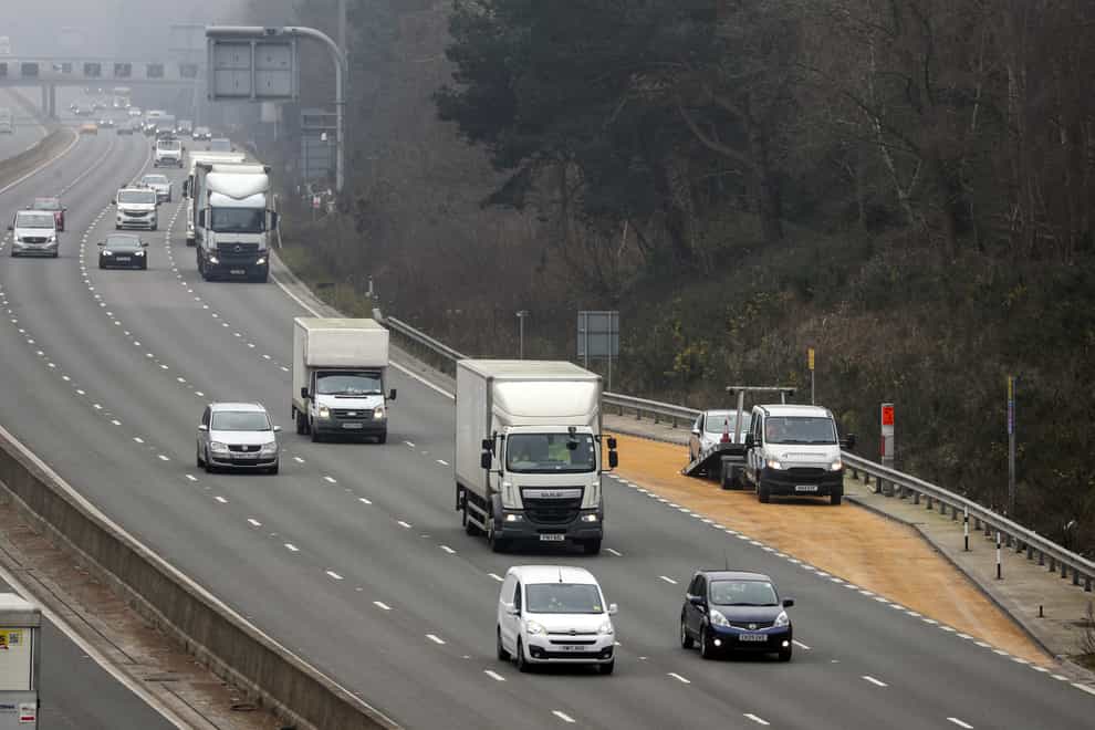 A senior coroner has urged National Highways to take action to improve smart motorway safety (Steve Parsons/PA)
