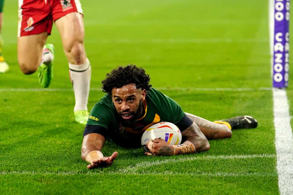 Josh Addo-Carr went in for five tries (Martin Rickett/PA)