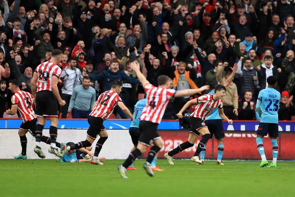 Sheffield United turned the game around against Burnley (Bradley Collyer/PA)