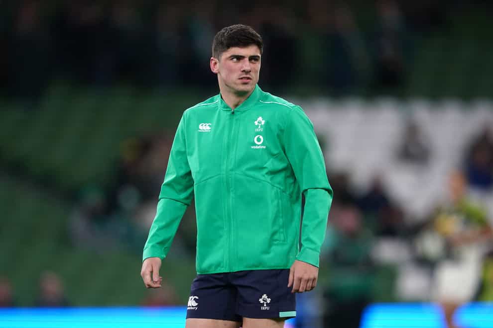 Ireland’s Jimmy O’Brien, pictured warming up ahead of the win over South Africa (PA)