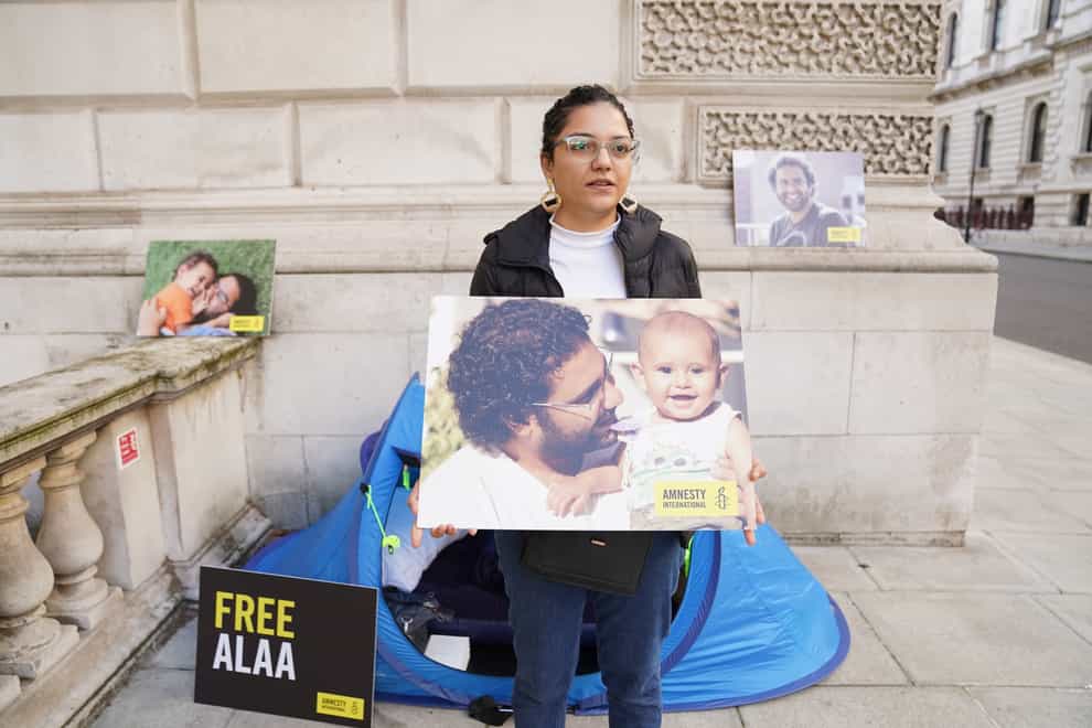 Sanaa Seif, the sister of writer Alaa Abd el-Fattah, a British-Egyptian activist imprisoned in Egypt, has been campaigning for his release (Stefan Rousseau/PA)