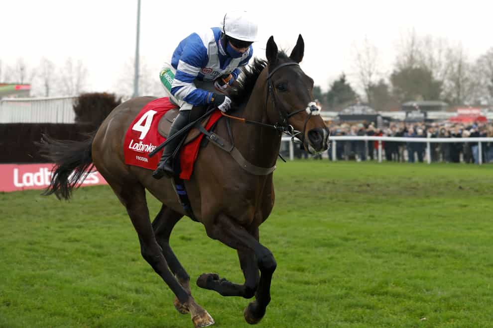 Frodon, here winning the King George VI Chase in 2020, could run in the Betfair Chase on route back to Kempton on Boxing Day (Steven Paston/PA)