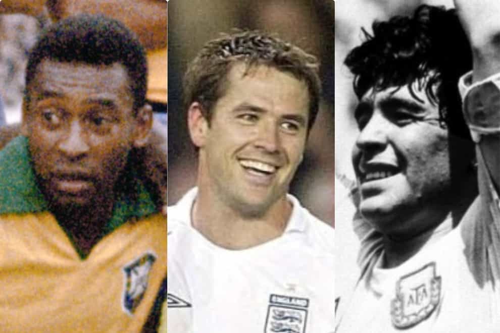Pele, Michael Owen and Diego Maradona are among the scorers of great World Cup goals (PA)