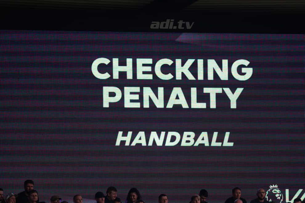 There were three penalties for handball at Livingston (Mike Egerton/PA)