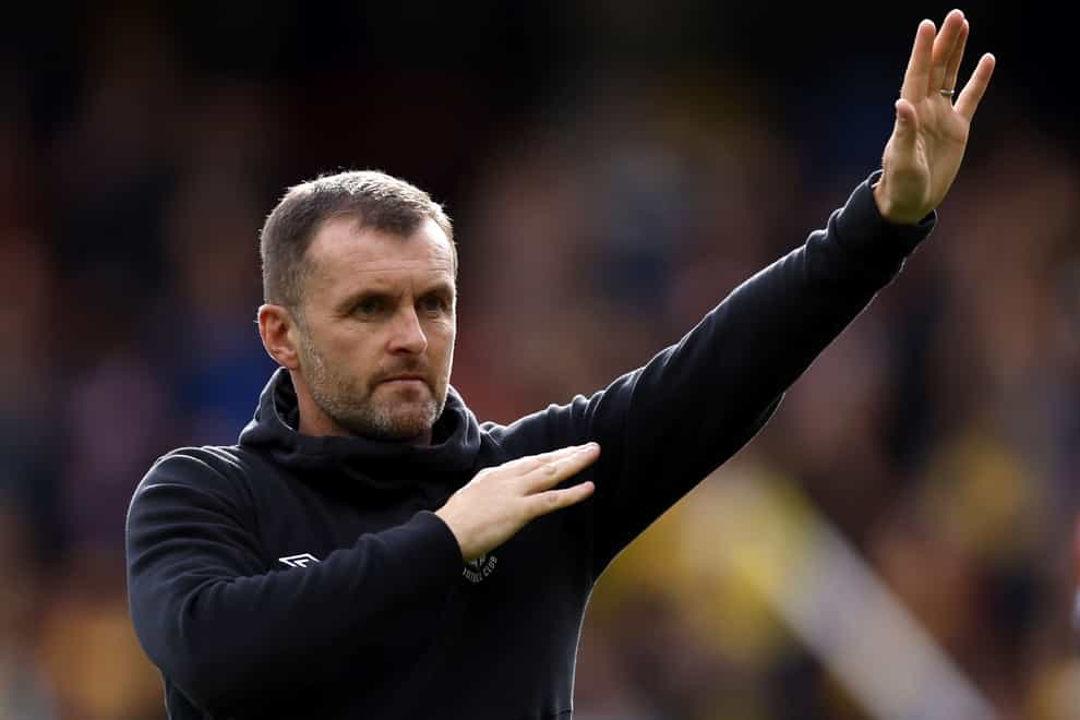Nathan Jones could be on his way out of Luton after Southampton’s approach (Steven Paston/PA)