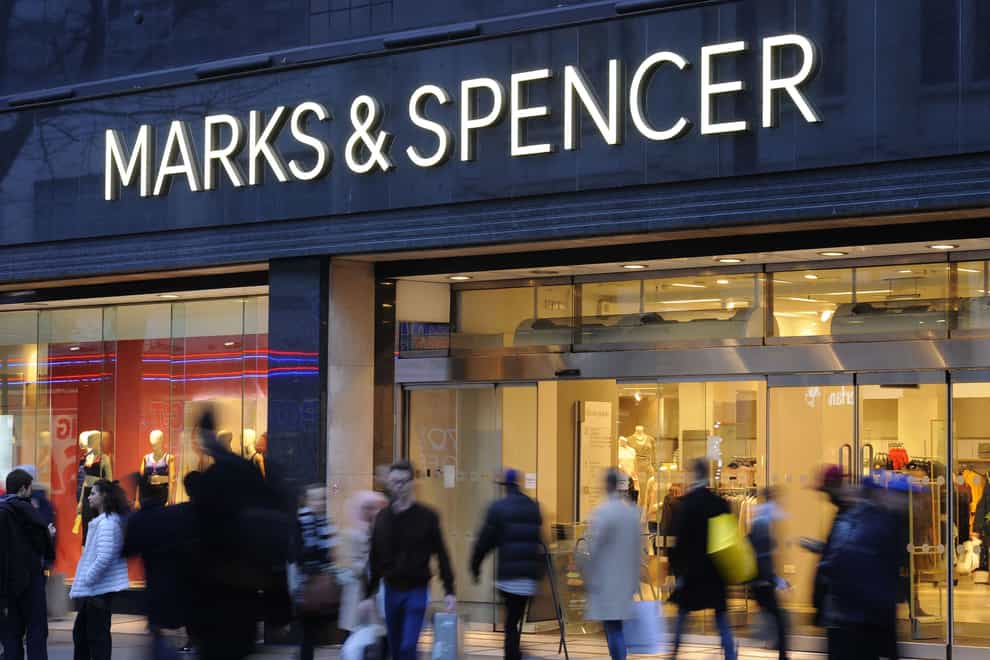 Marks & Spencer has revealed half-year profits tumbled by nearly a quarter despite resilient sales growth as cost pressures took their toll, and warned of tougher trading ahead (Charlotte Ball/PA)