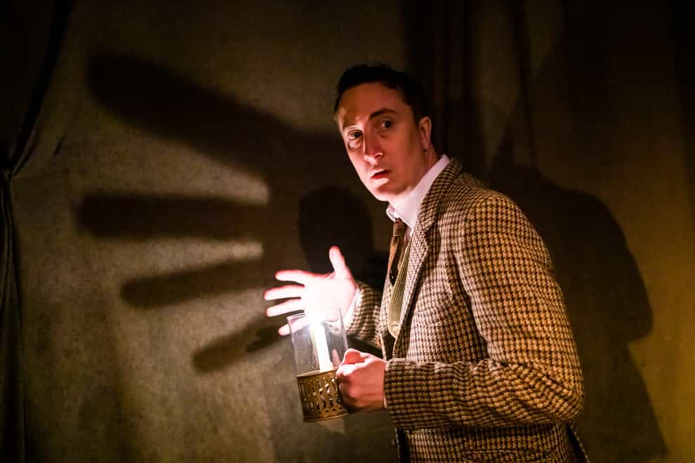 Julian Forsyth (Arthur Kipps) and Matthew Spencer (The Actor) in The Woman In Black (Fortune Theatre/PA)