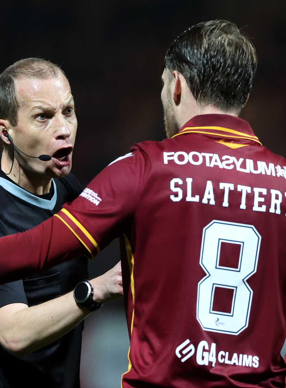 Referee Willie Collum had a busy night at Fir Park (Steve Welsh/PA)