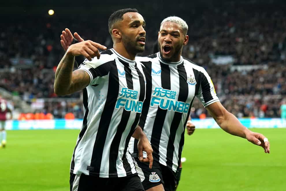 Newcastle’s Callum Wilson, left, will be assessed ahead of Saturday’s Premier League clash with Chelsea (Owen Humphreys/PA)