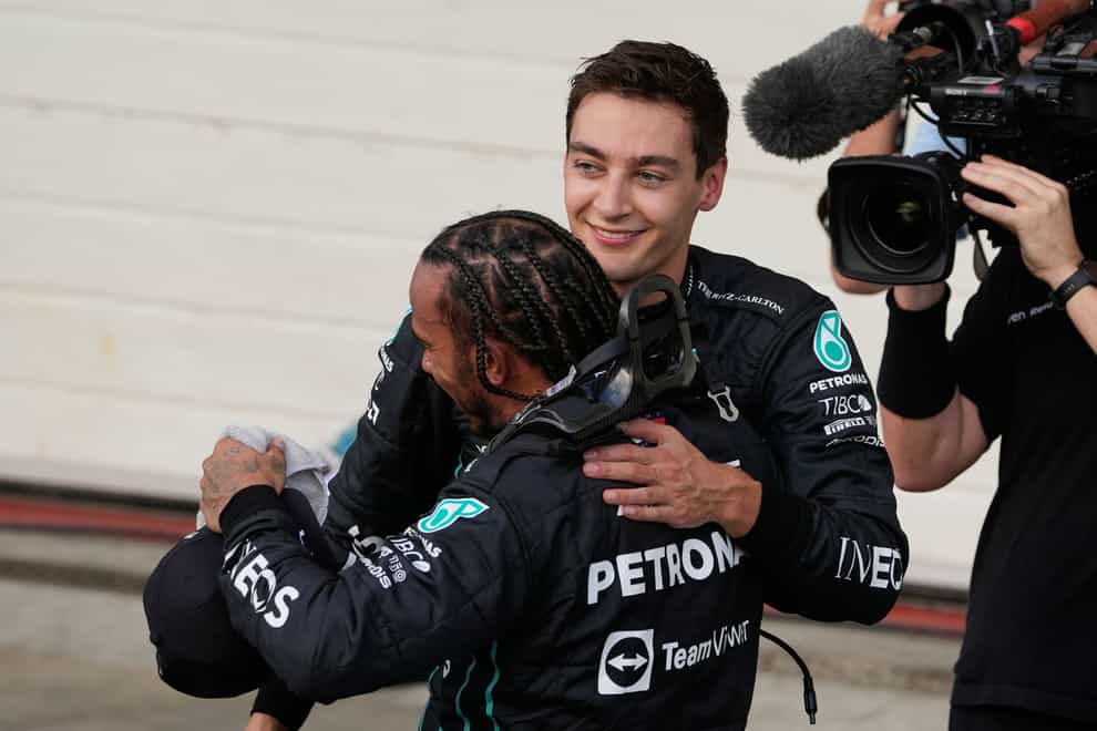 Lewis Hamilton and George Russell (Andre Penner/AP)