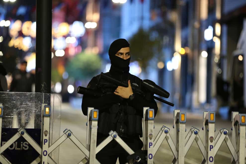 Police have arrested a suspect who is believed to have planted the bomb that exploded and killed six people on a bustling pedestrian avenue in Istanbul (Emrah Gurel/AP)