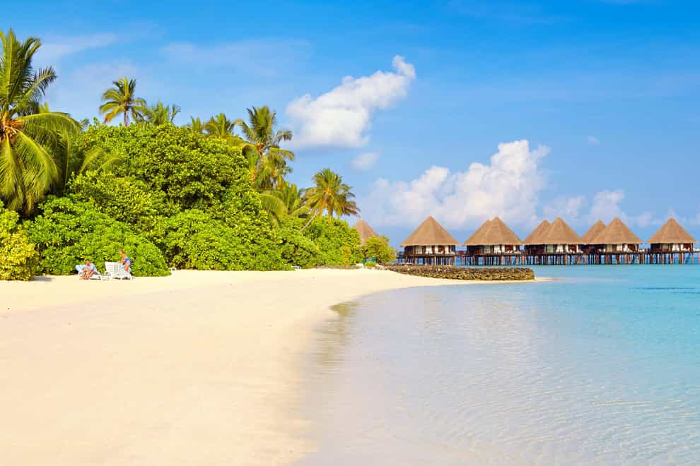 A beach on the Maldives where 14 people have been arrested on suspicion of plotting a bombing (Alamy/PA)