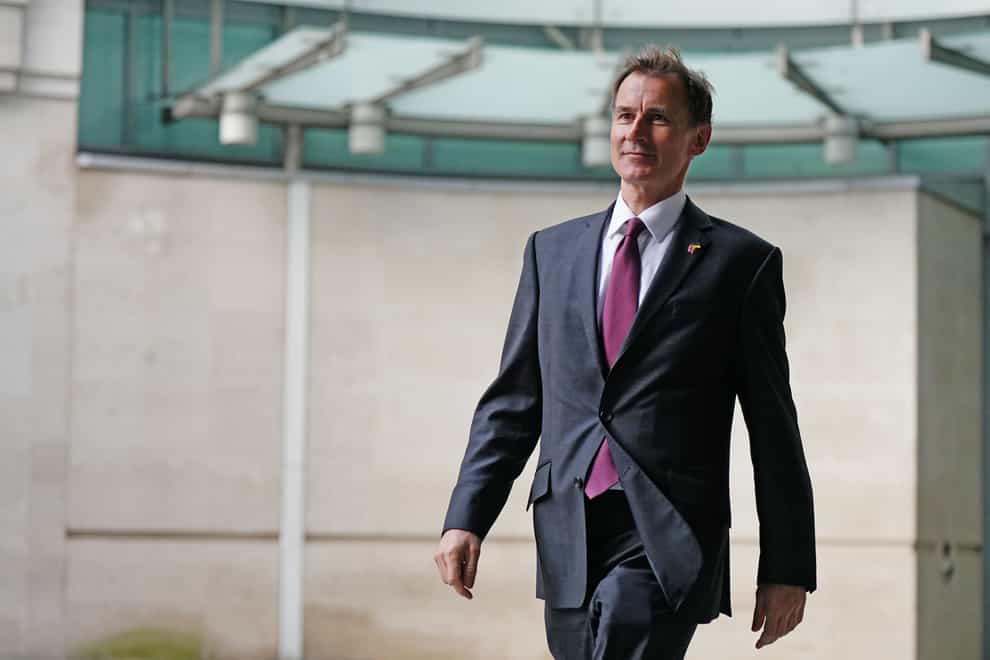Chancellor of the Exchequer Jeremy Hunt has hit back at Tory critics of his £25 billion of tax rises (Aaron Chown/PA)